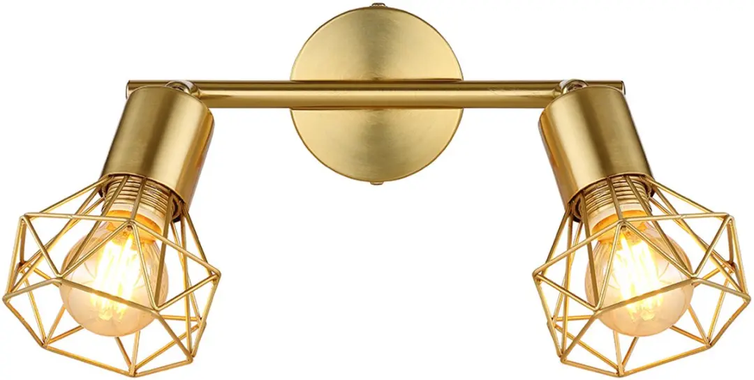 Globo Plafondlamp Retro Spotje 2x E14 - 22x8x19cm Goud