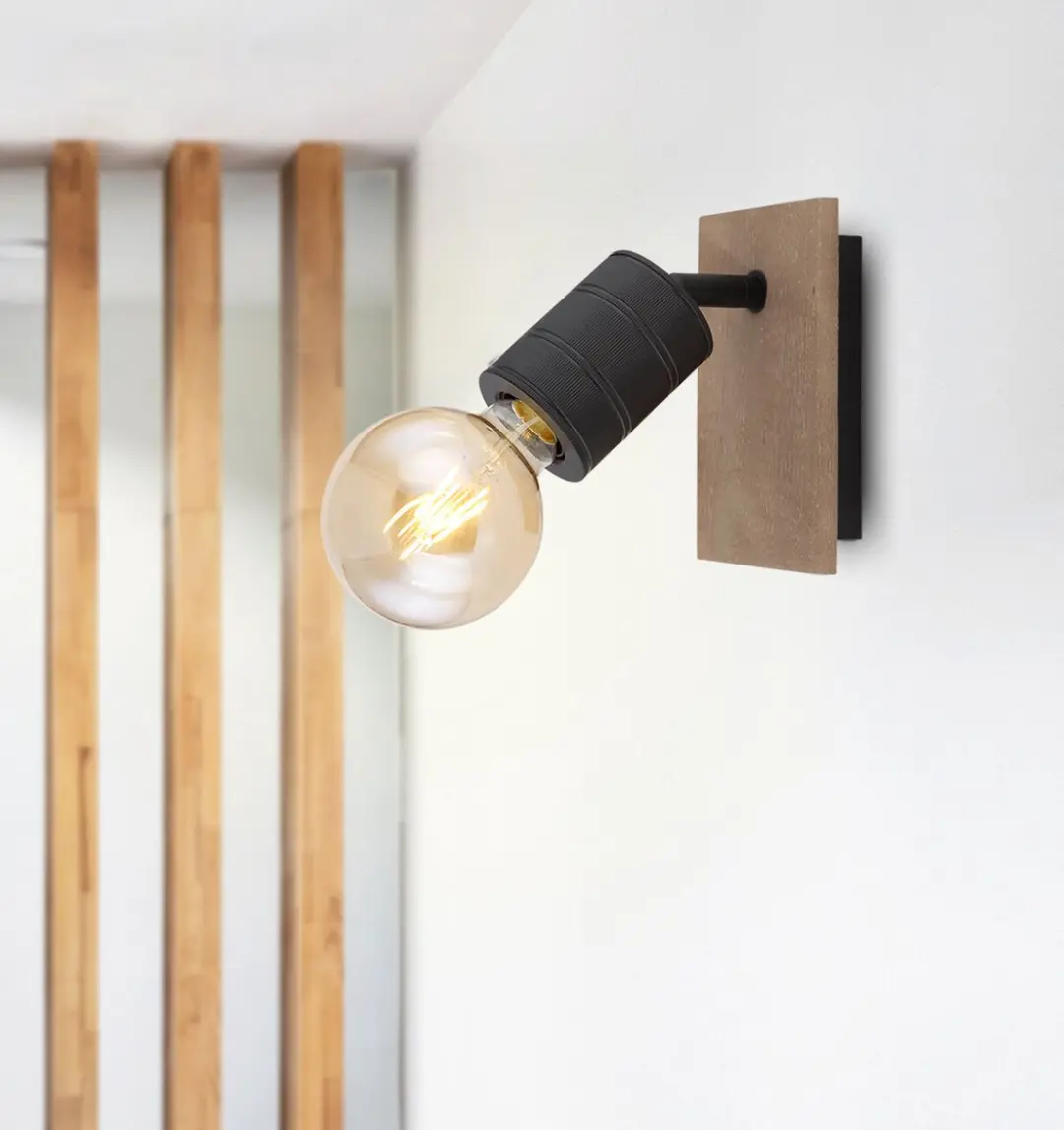 Globo Wandlamp Bruin E27