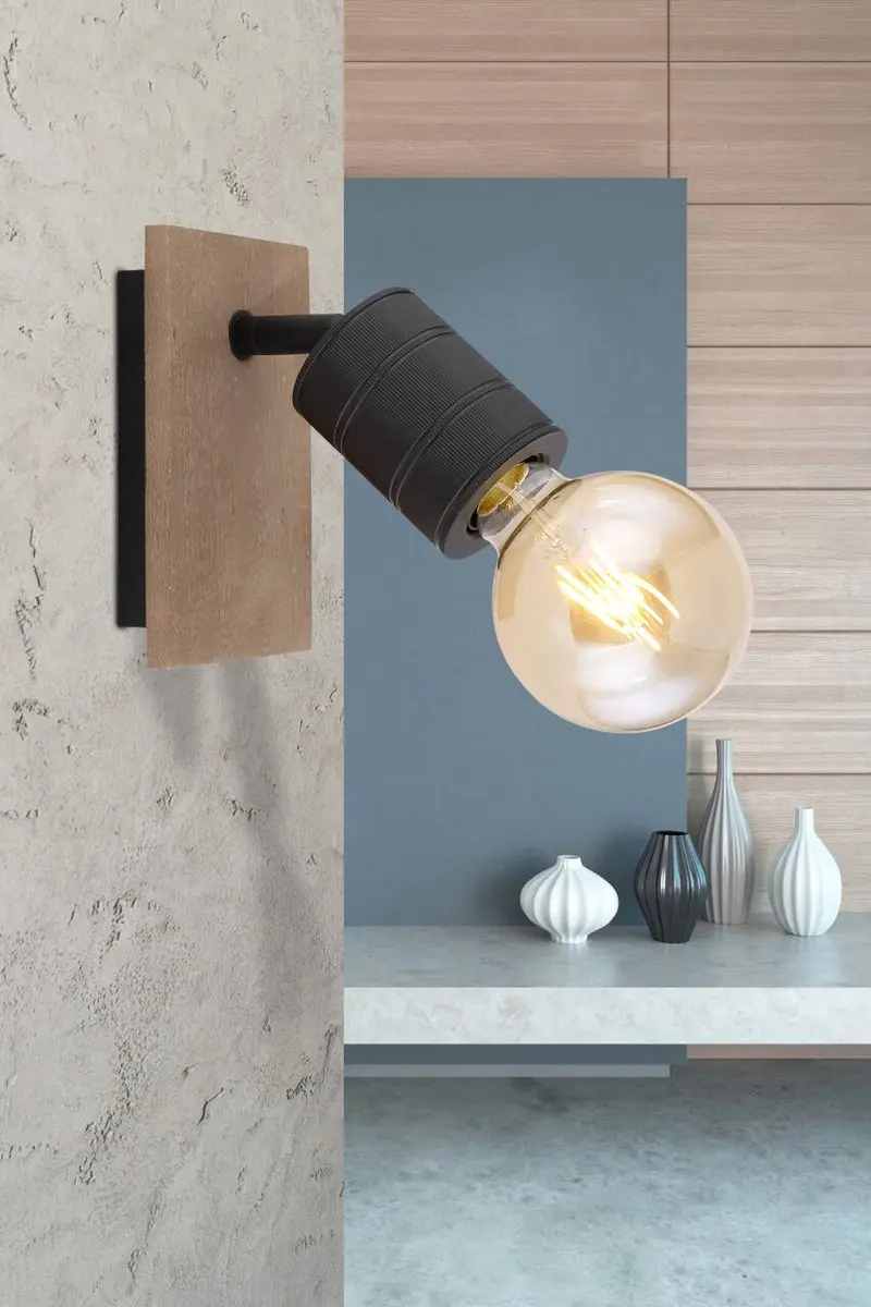 Globo Wandlamp Bruin E27 - 1 Lichtpunt