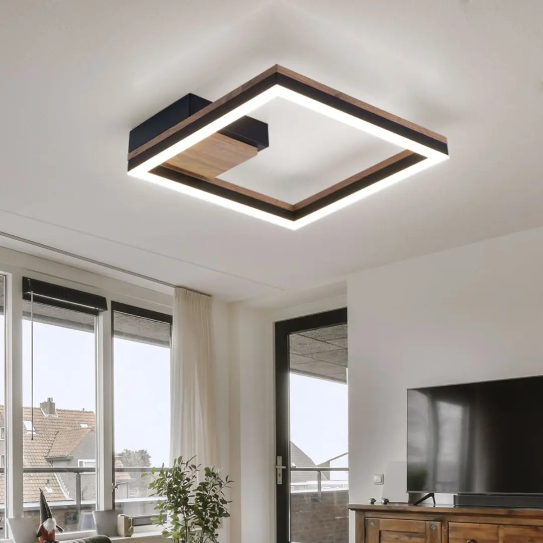 Globo Beatrix Plafondlamp 12W - Zwart