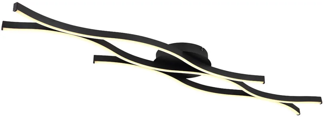 Globo Geronimo Plafondlamp 18cm - Zwart