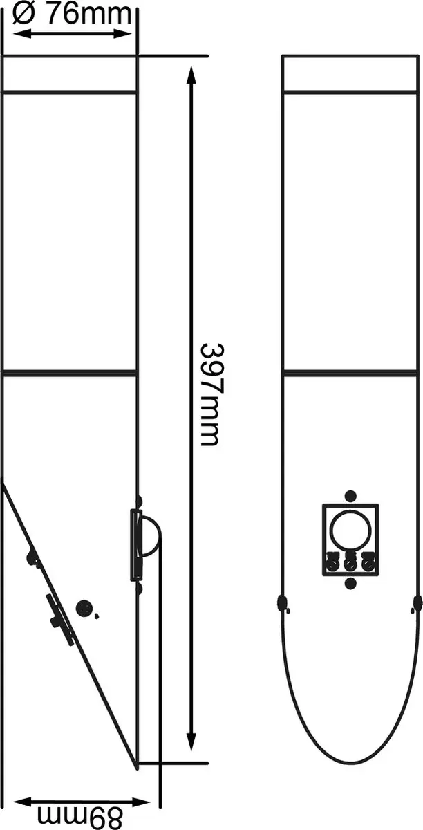 Brilliant Chorus Buitenlamp Sensor IP44 - E27 40W - Chroom/Wit