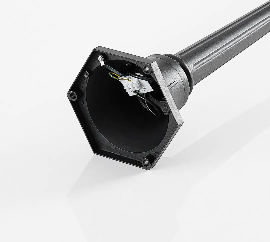 Lindby Lantaarnpaal 1 Licht E27 - 176,5 cm - Zwart/Koper