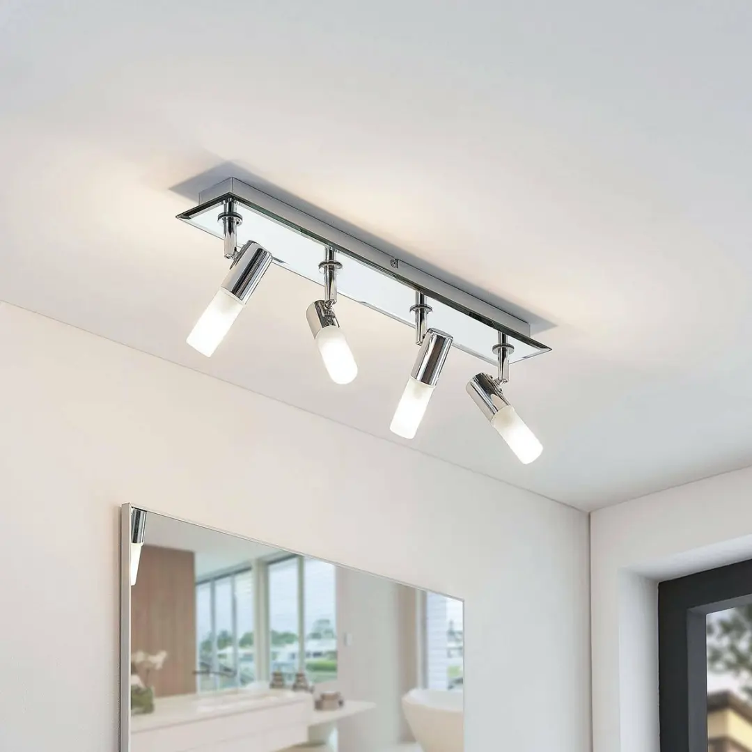 Lindby Buitenspot 4-Lichts G9 - 8W - Chroom/Wit