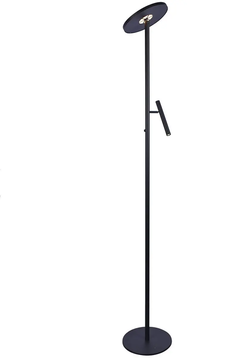 Freelight Stanza Vloerlamp - 2x29.5W Warm Wit - 180cm Zwart