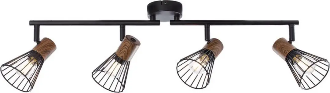 Brilliant MANAMA Plafondlamp - 2 Lichtpunten - Bruin/Zwart - afbeelding 6 van 6