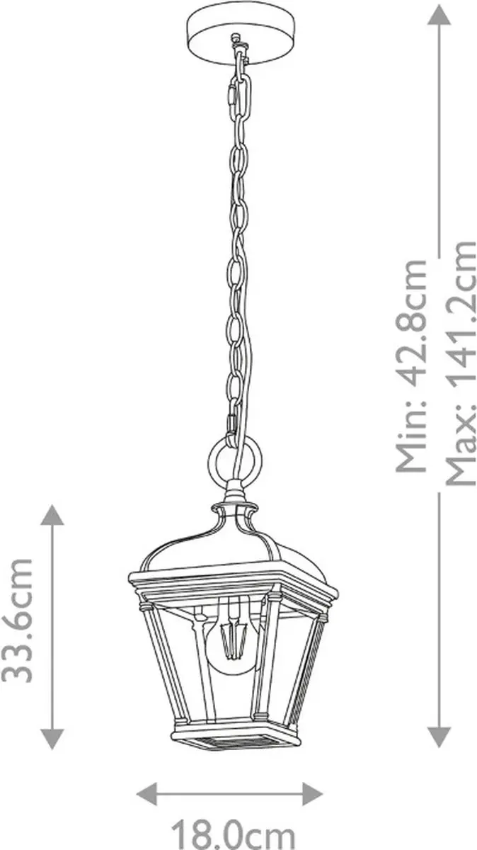 Elstead Lighting Bayview LED Buitenlamp E27 60W - IP44 - Dimbaar - Zwart