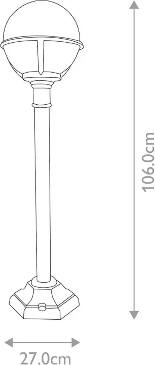 Elstead LED Tuin Pilaar Glenbeigh E27 60W - IP44 - Zwart - afbeelding 6 van 6