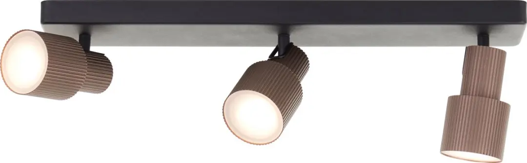 Brilliant Cadiz Plafondspot GU10 3x5W - 3000K - Zwart/Koper