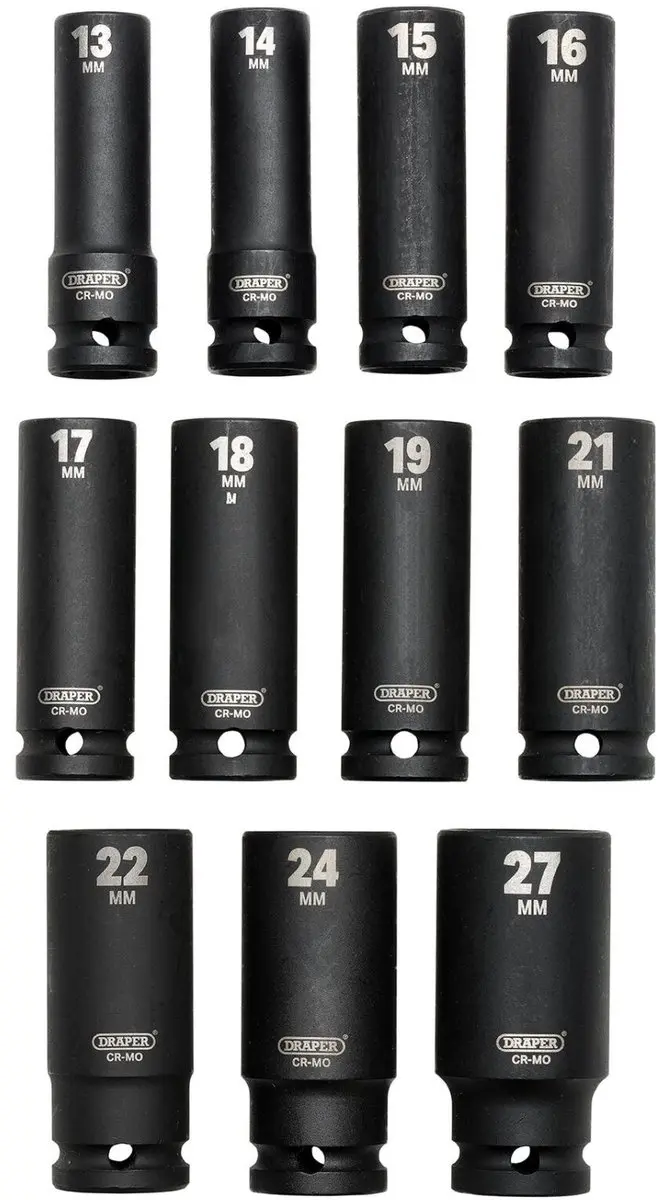 Draper HI-TORQ 1/2" Krachtdoppenset 11-delig