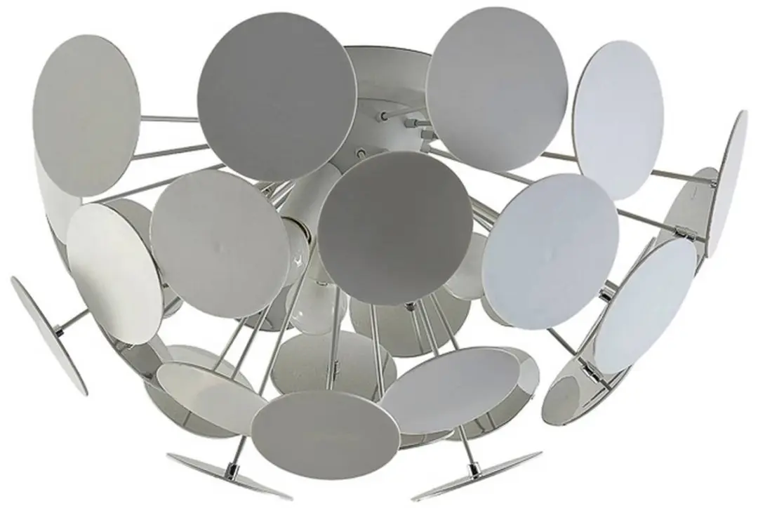 Lindby Cerchio+ Plafondlamp 3-lichts - Ø54cm - Wit/Chroom