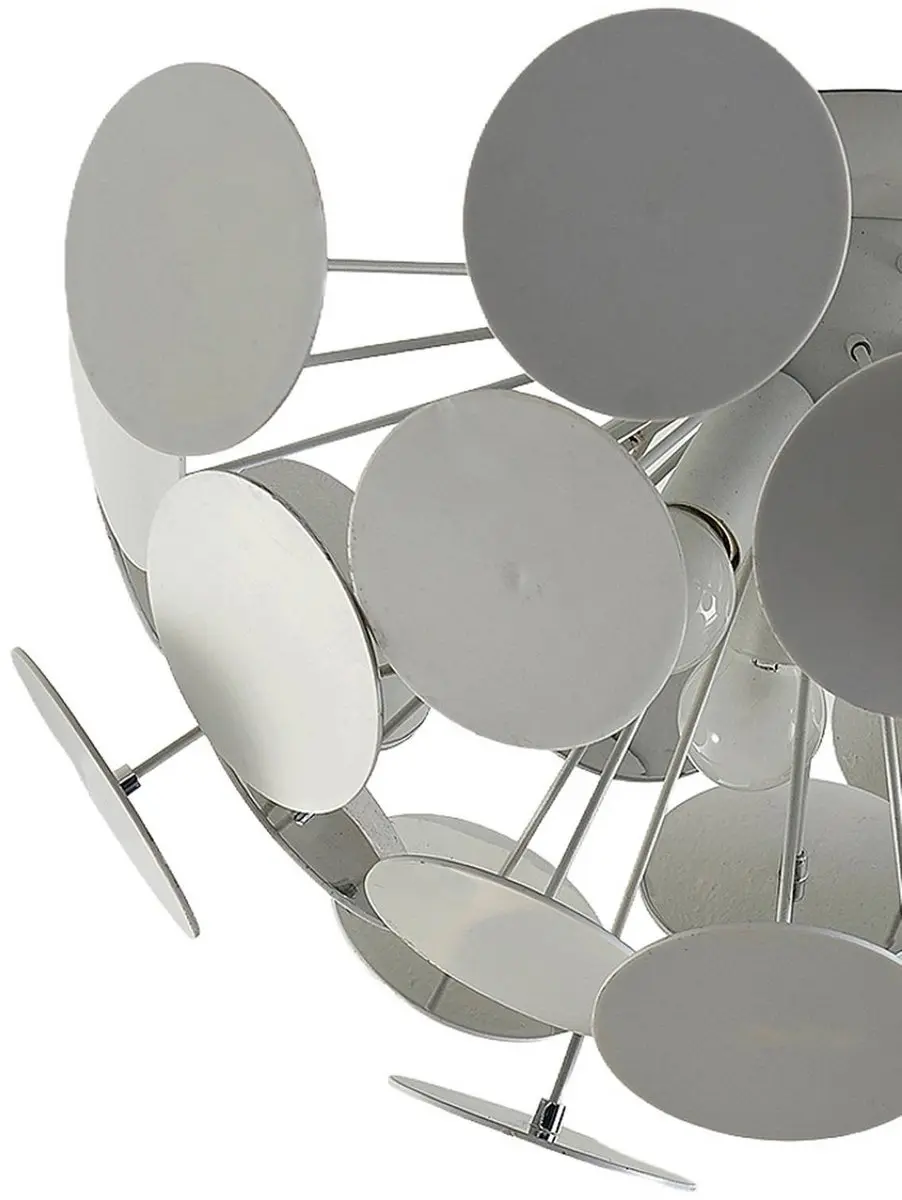 Lindby Cerchio+ Plafondlamp 3-lichts - Ø54cm - Wit/Chroom