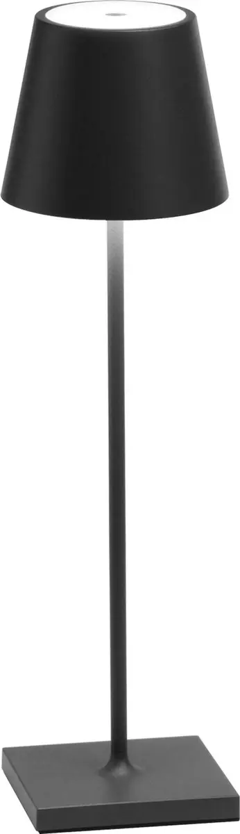 Zafferano Poldina Pro Oplaadbare LED Tafellamp Antraciet - 3000K - IP65