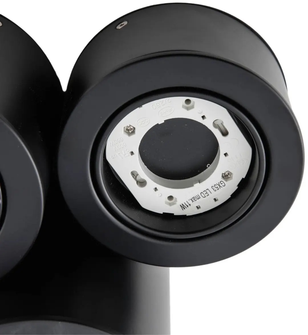 Lindby Plafondlamp 3-lichts GX53 - 11W - Zwart mat