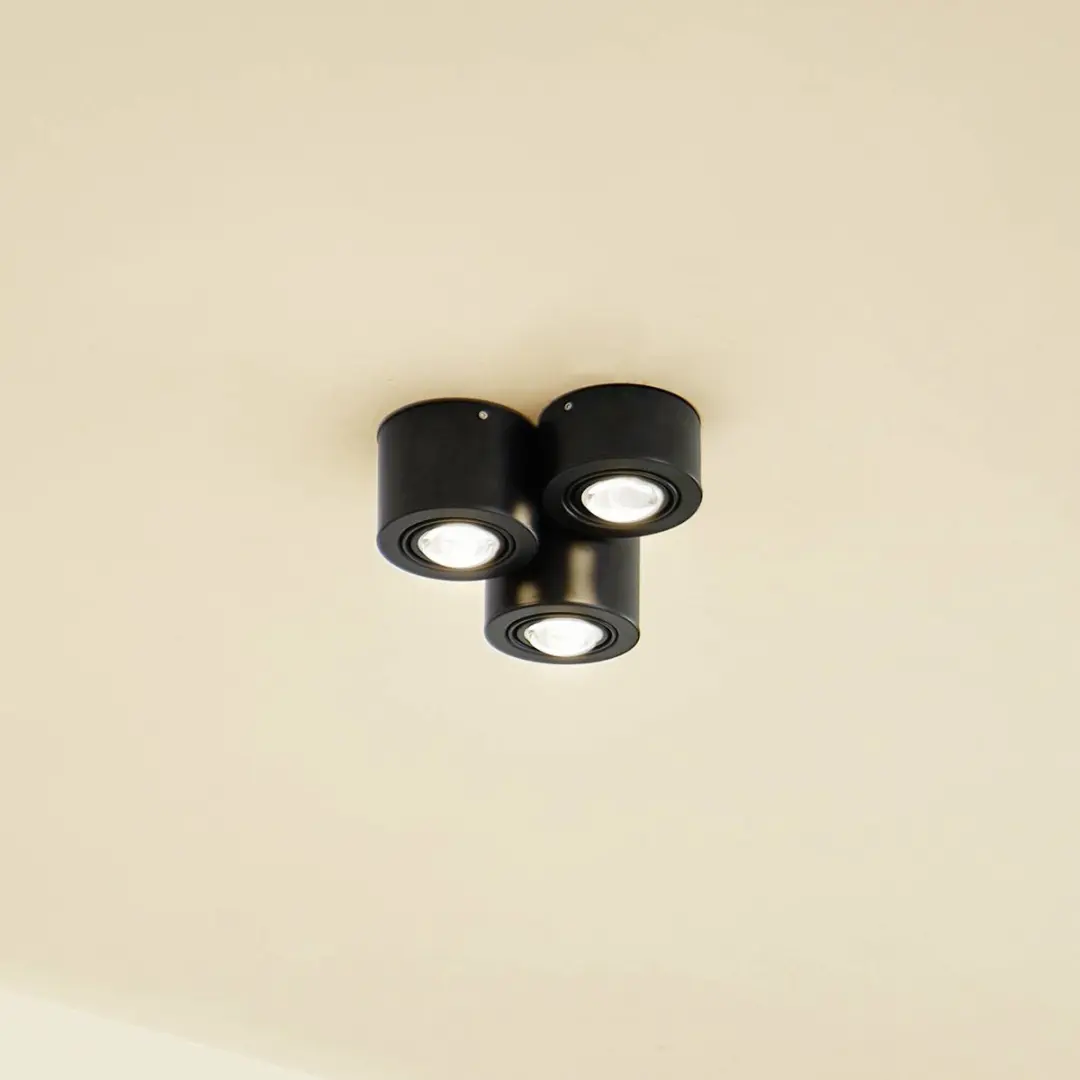 Lindby Plafondlamp 3-lichts GX53 - 11W - Zwart mat