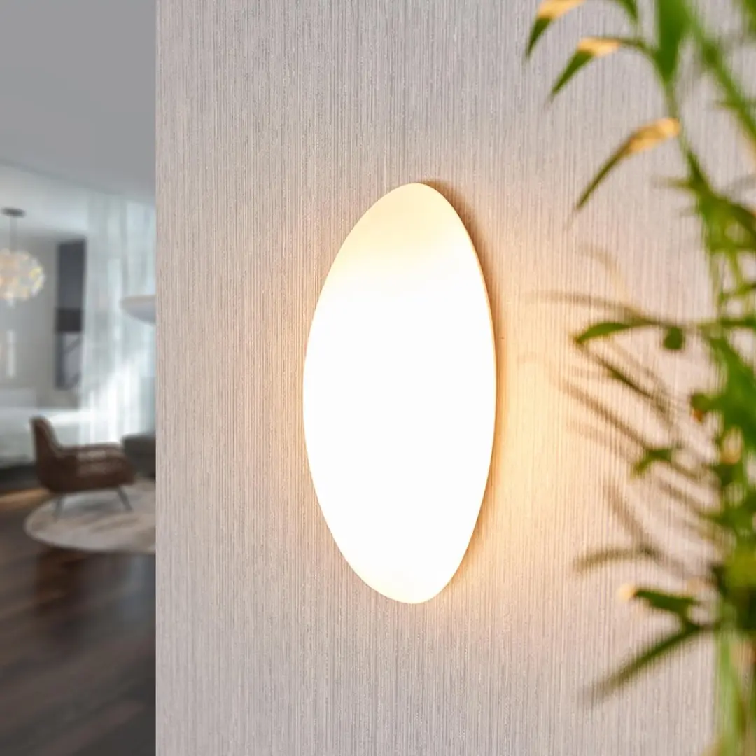 Lucande Wandlamp 1 Licht E14 Opaalwit