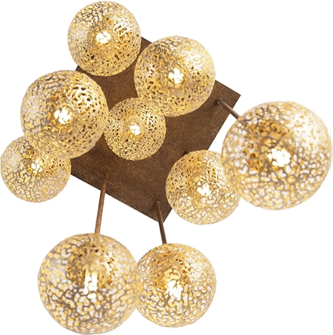 Paul Neuhaus Kreta Plafondlamp 9-Lichts - Roestbruin