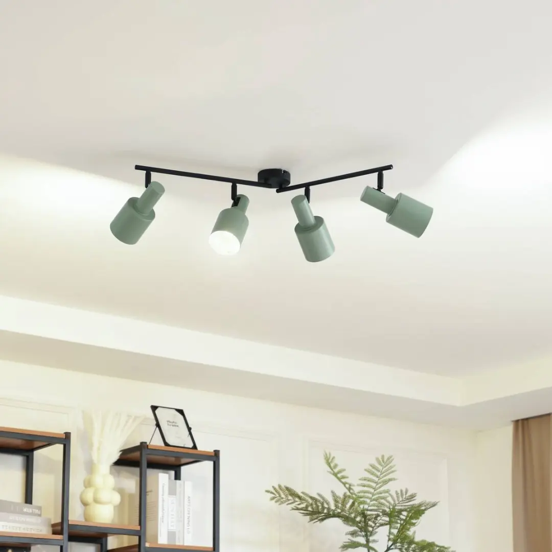 Lindby Buitenspot 4-Licht IJzer Groen/Zwart - E27