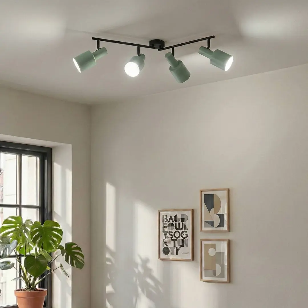 Lindby Buitenspot 4-Licht IJzer Groen/Zwart