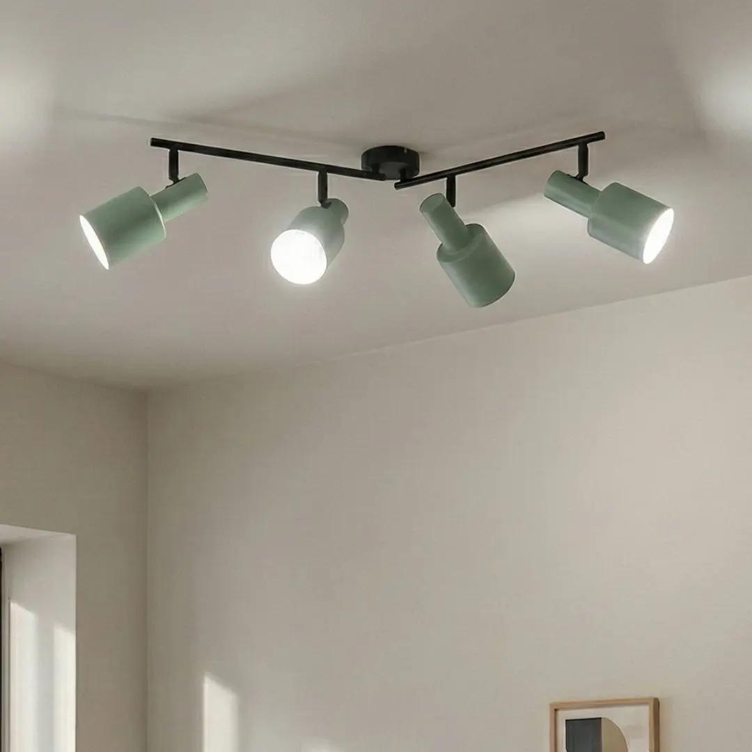 Lindby Buitenspot 4-Licht IJzer Groen/Zwart - E27