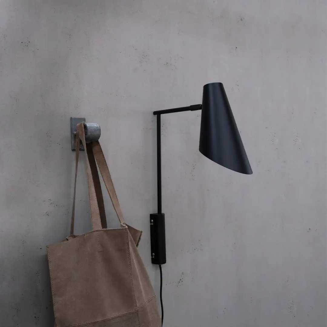 Dyberg Larsen Cale Wandlamp E14 40W - Zwart