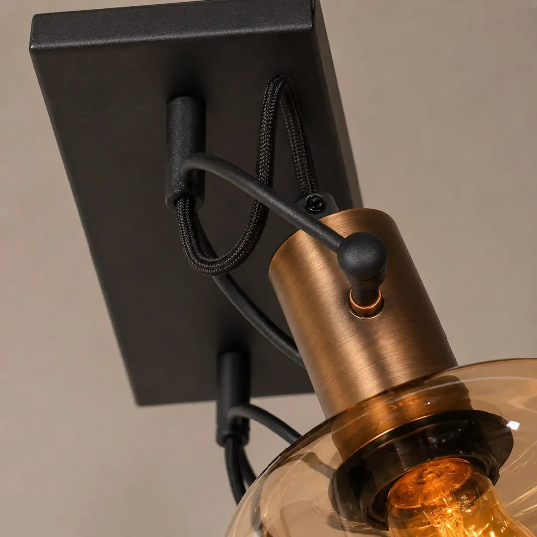 Steinhauer Wandlamp Glaslic 3865BR - 2-lichts - Ø10cm - Brons