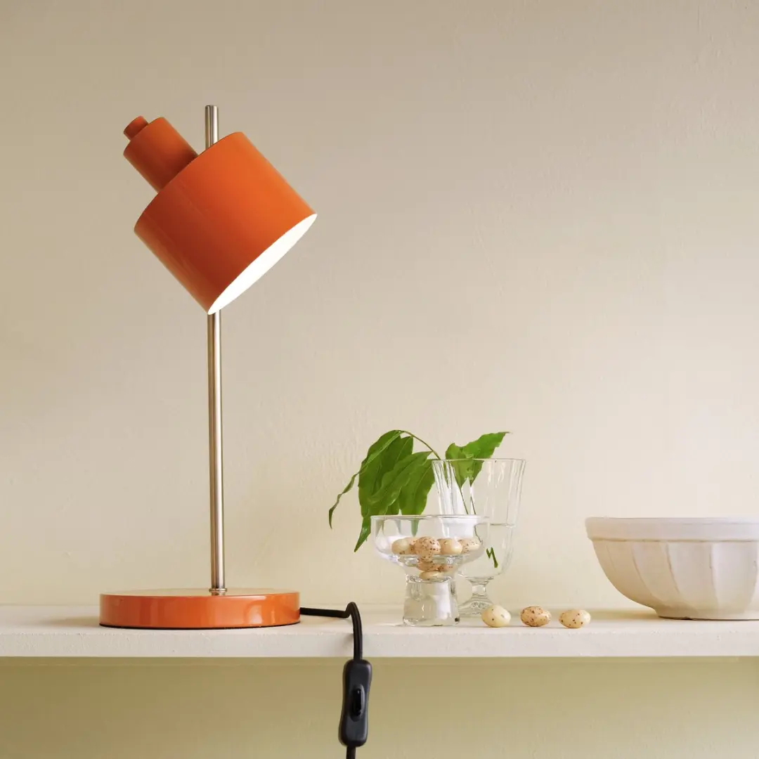 Dyberg Larsen Ocean Tafellamp - 6W - Orange/Brass