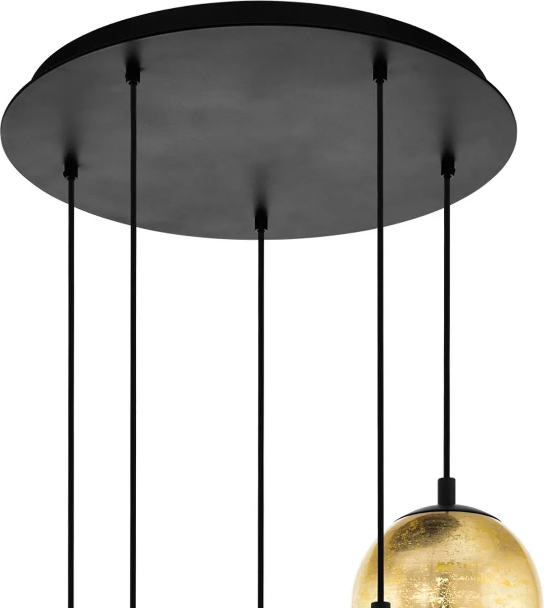 Eglo Albaraccin Hanglamp E27 Ø58,5cm - Zwart/Goud