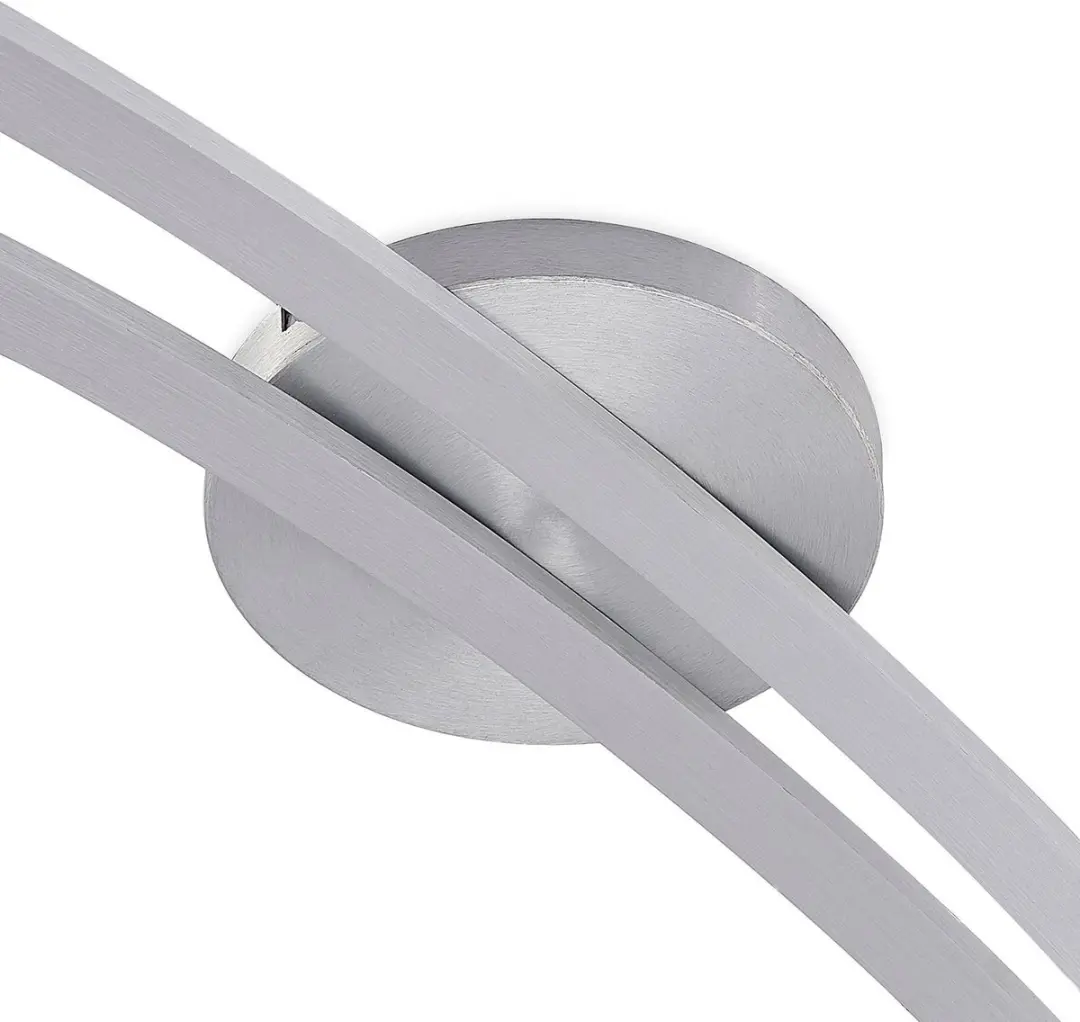Lucande Plafondlamp 4 Lichtpunten GU10 - 25cm - Geborsteld Aluminium