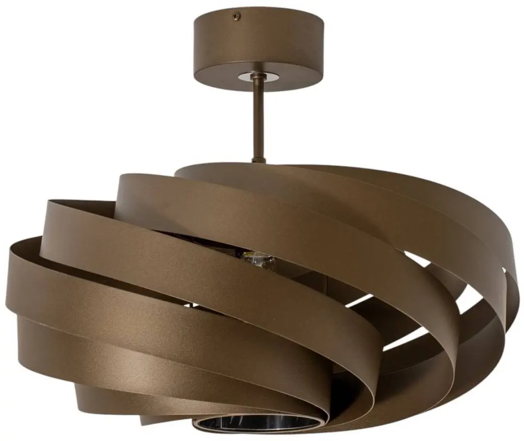 Euluna Plafondlamp Metaal 1 Licht - Ø50cm - Bruin - afbeelding 6 van 6