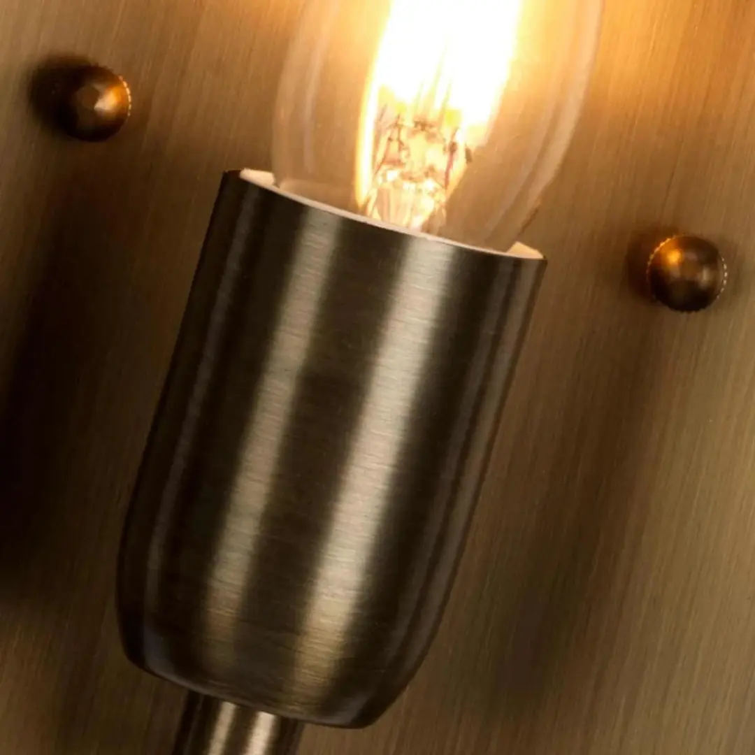 Elstead Lighting St Pauls LED Wandlamp E27 60W - IP44 - Dimbaar - Aged Brass