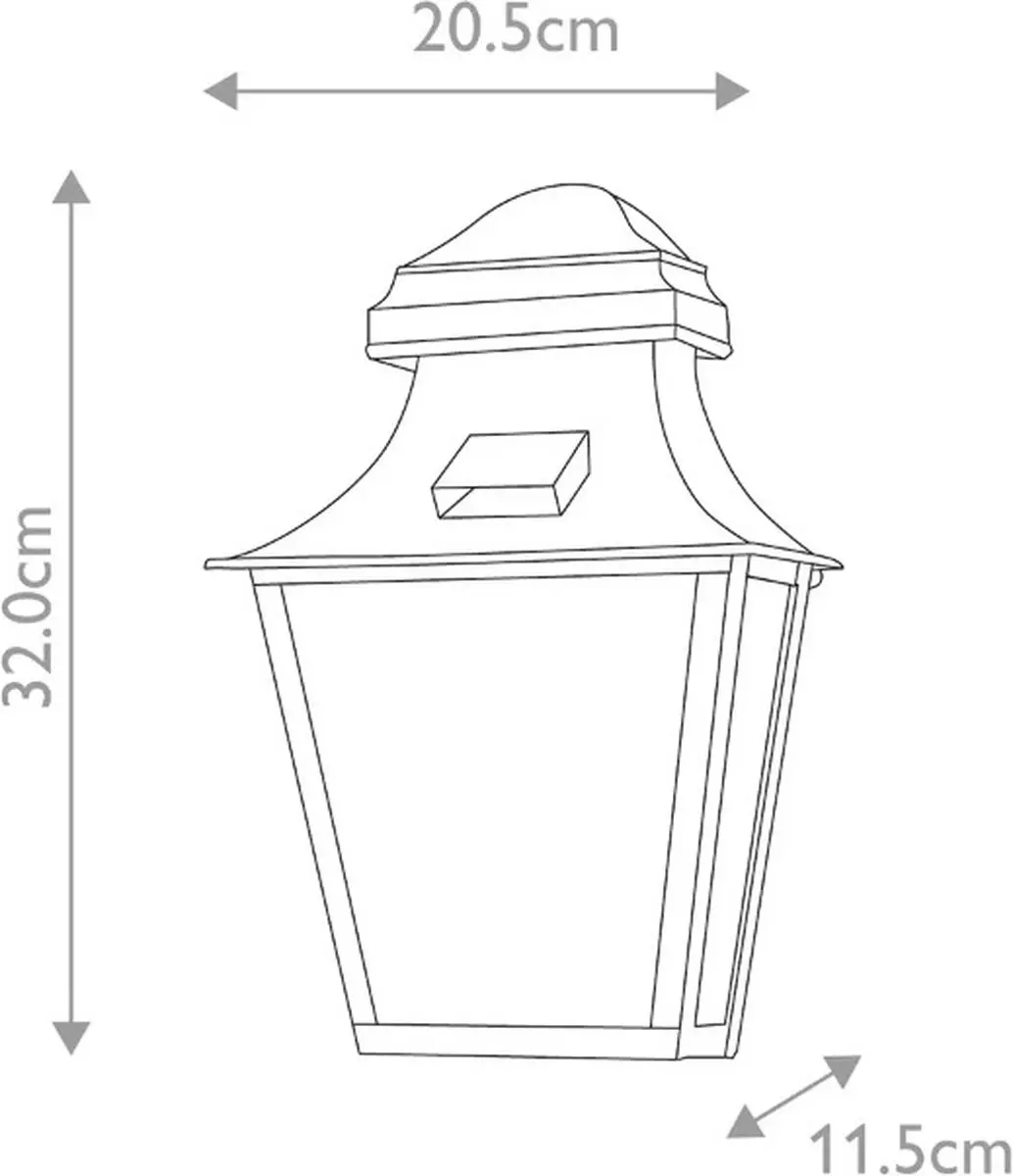Elstead Lighting St Pauls LED Wandlamp E27 60W - IP44 - Dimbaar - Aged Brass