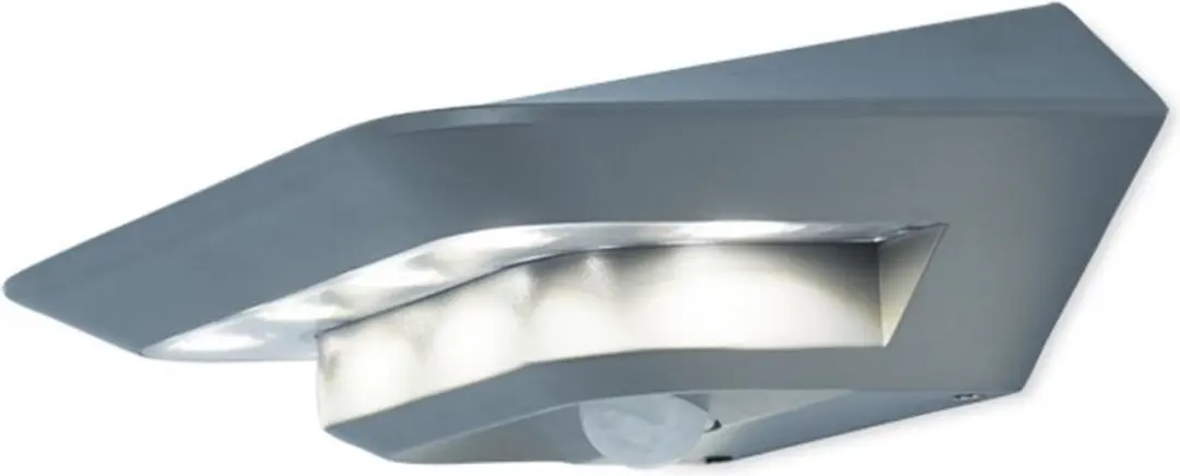 Lutec Ghost Wandlamp Zonnepaneel Sensor 4000K - Ø13,2cm Zilvergrijs