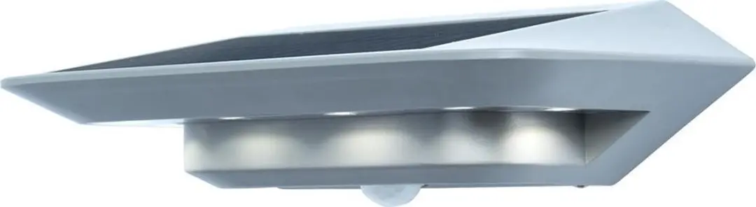 Lutec Ghost Wandlamp Zonnepaneel Sensor 4000K - Ø13,2cm Zilvergrijs