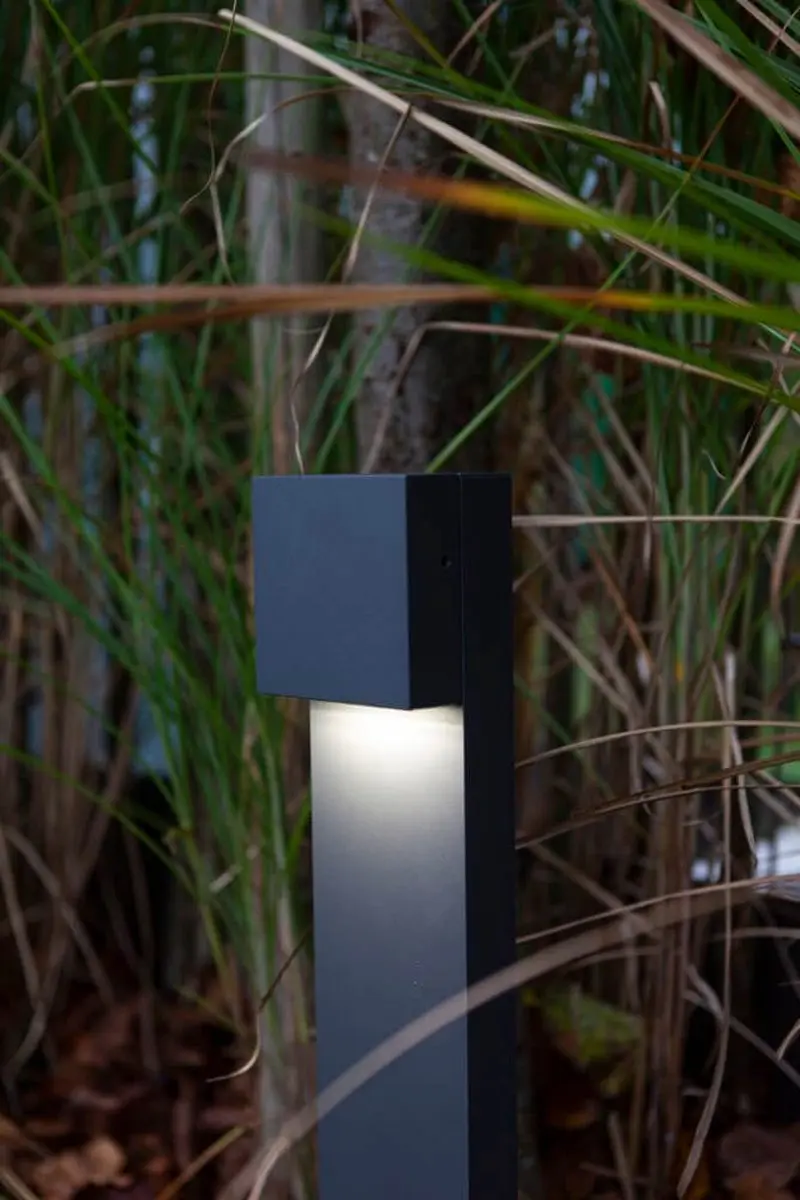 Lutec Gemini XF Tuinpaal LED 9.5W - Donkergrijs - afbeelding 6 van 6
