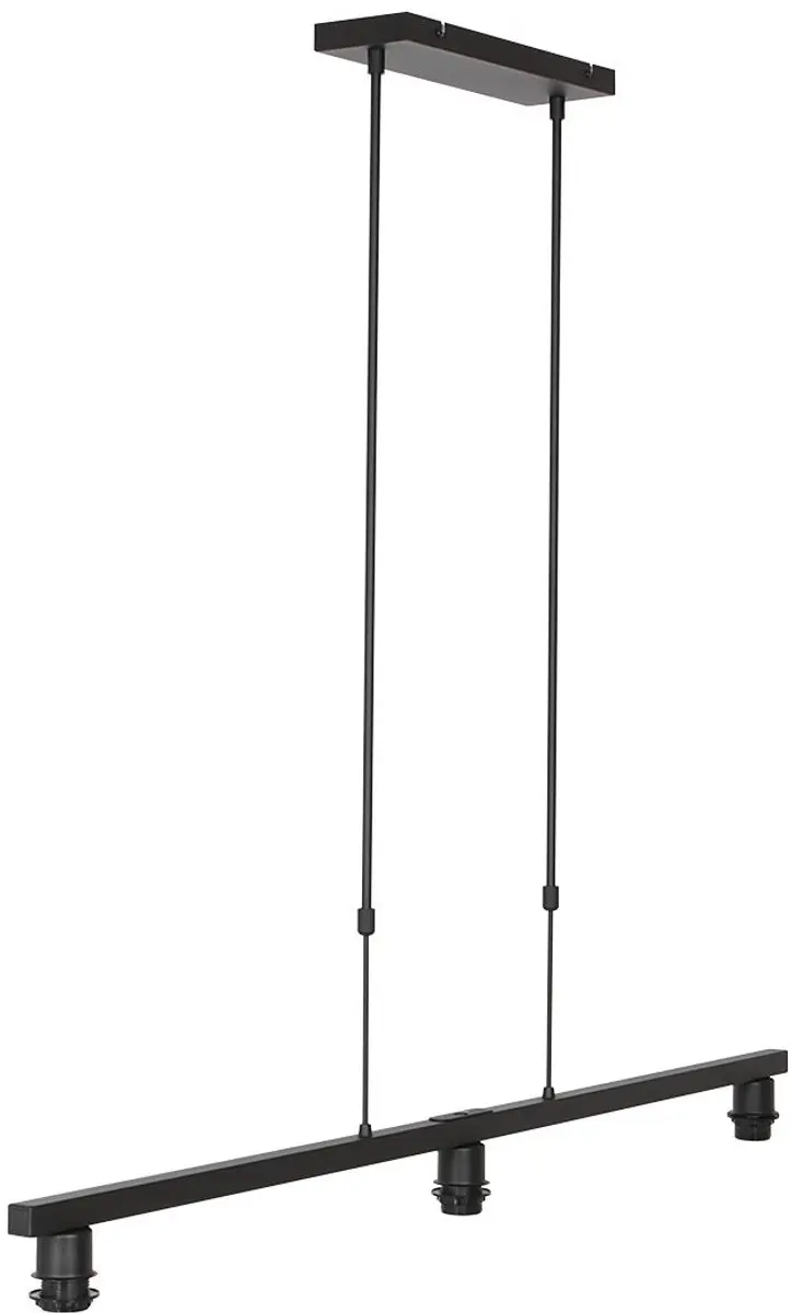 Steinhauer 3-lichts Hanglamp Stang 3743ZW - Bamboe/Zwart