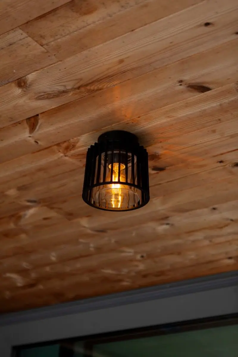 Lutec Shyne Plafondlamp E27 - 16.1cm Zwart