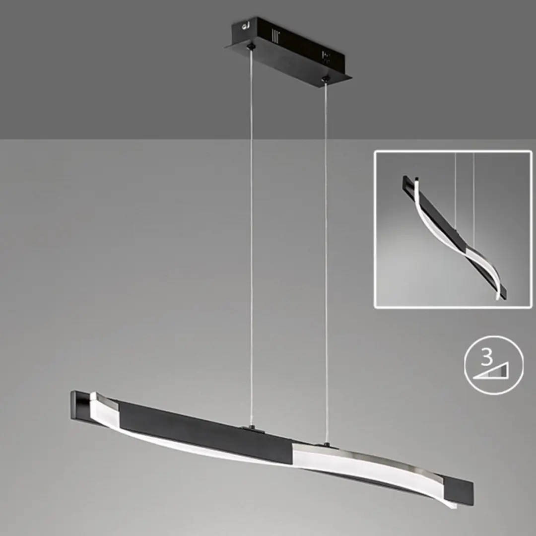 Fischer & Honsel Bridge Hanglamp 18W LED - 2700 Lumen - Zwart