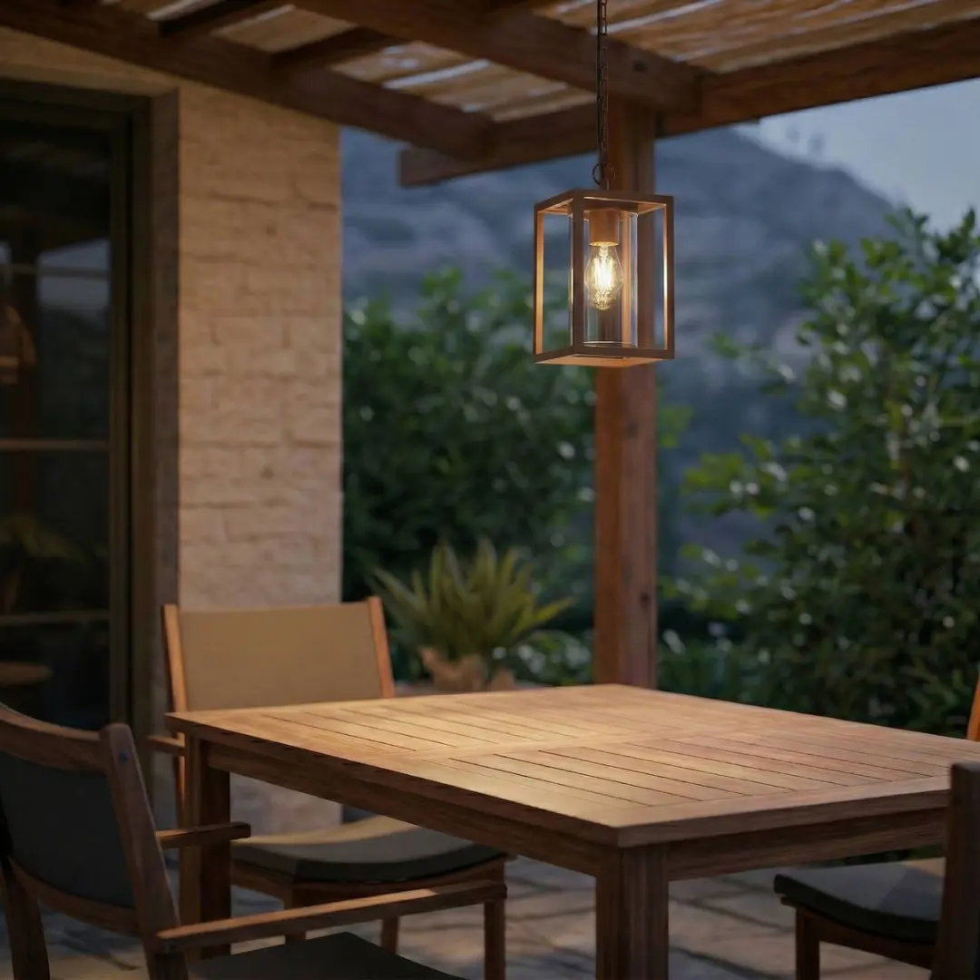 Lucande Hanglamp Buiten 1 Licht E27 - 15W - Bruin