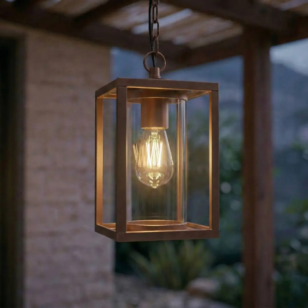 Lucande Hanglamp Buiten 1 Licht E27 - 15W - Bruin