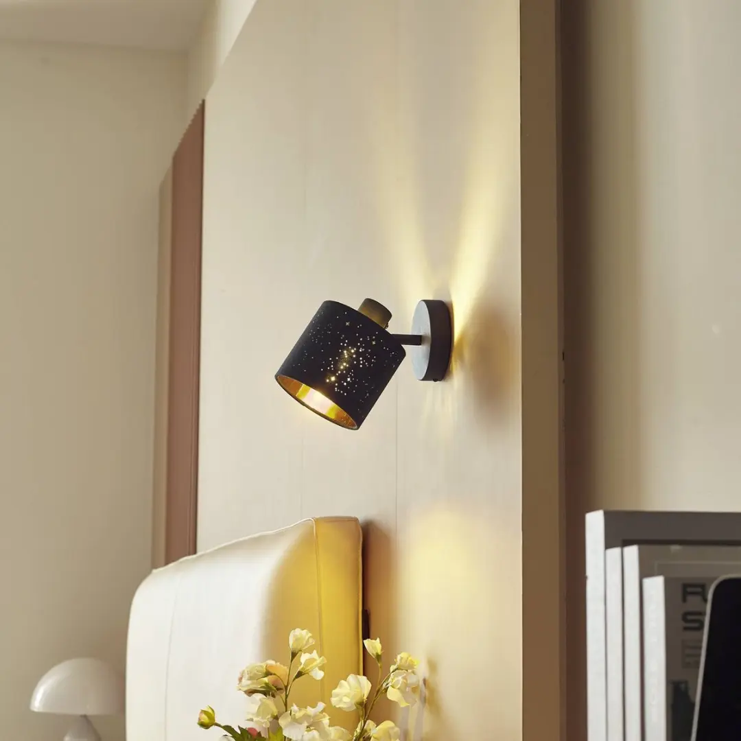 Lindby Wandlamp E14 1 Licht - Zwart/Goud