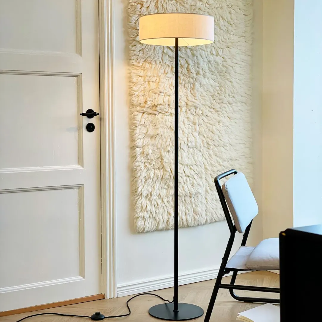 Dyberg Larsen Calix Vloerlamp - 2x6W - Nature/Black