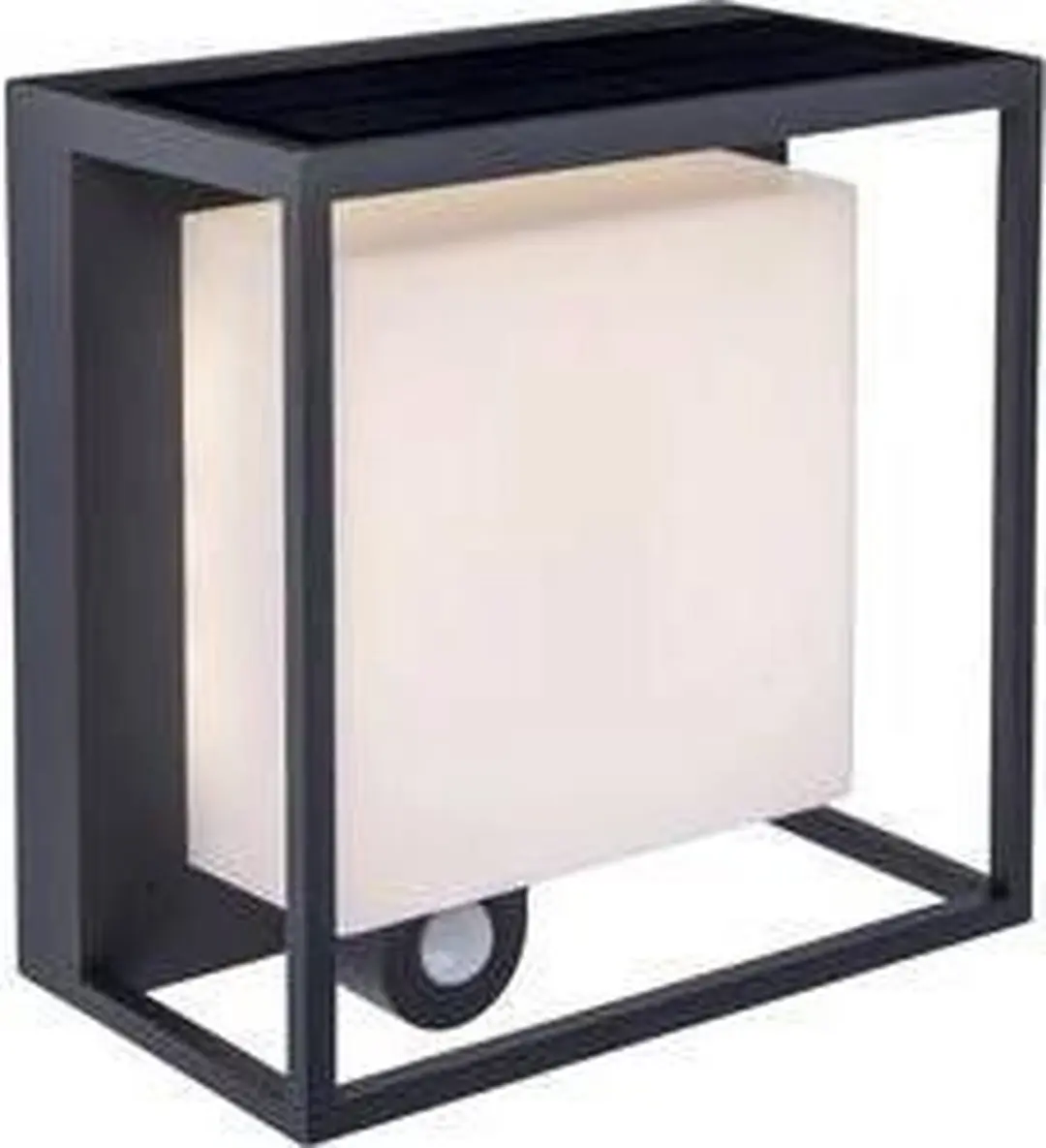 Lutec Curtis LED Solar Wandlamp 3W - Donkergrijs