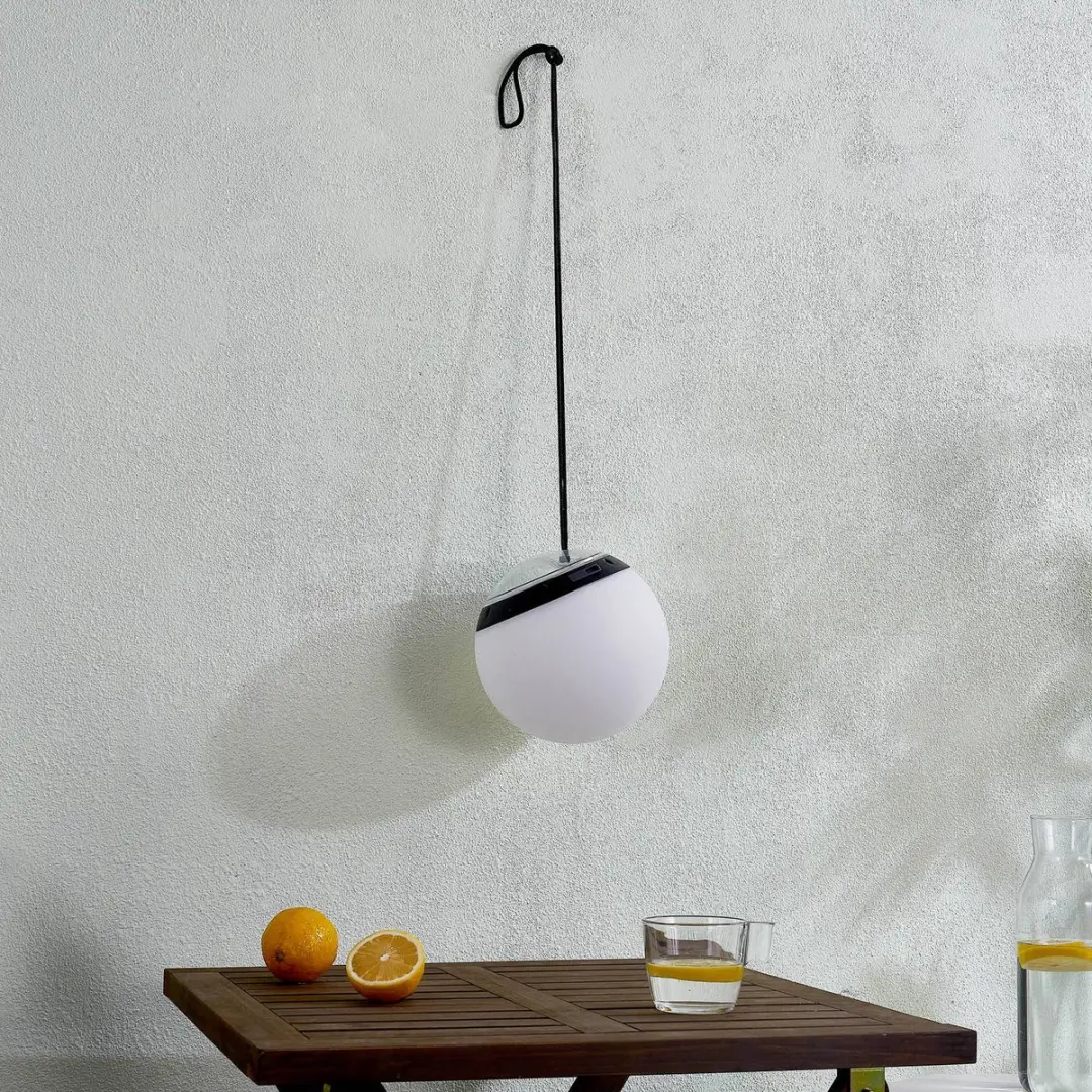 Lindby RGB Hanglamp Buiten - 1 Licht - Wit/Zwart
