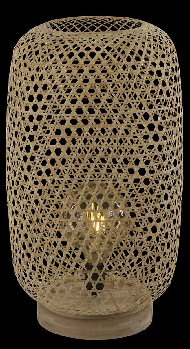 Globo Vloerlamp Bamboe Bruin - 1 Lichtpunt E27