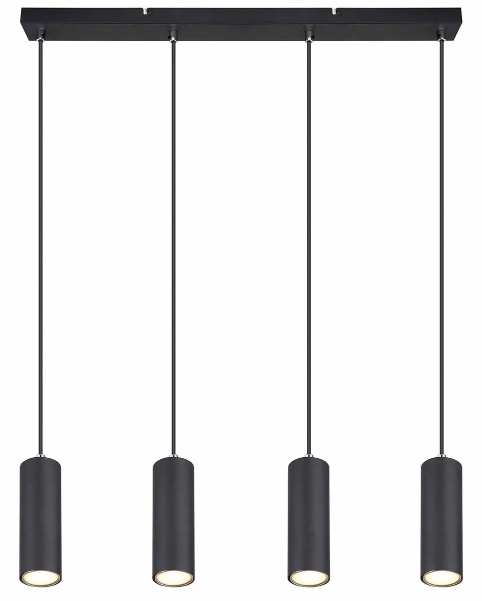 Globo Robby Hanglamp - 4x GU10 - Zwart