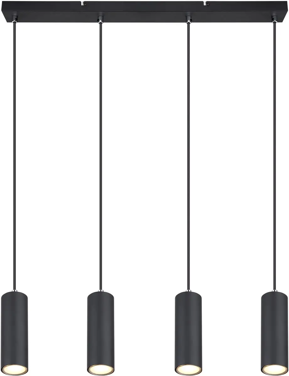 Globo Robby Hanglamp - 4x GU10 - Zwart
