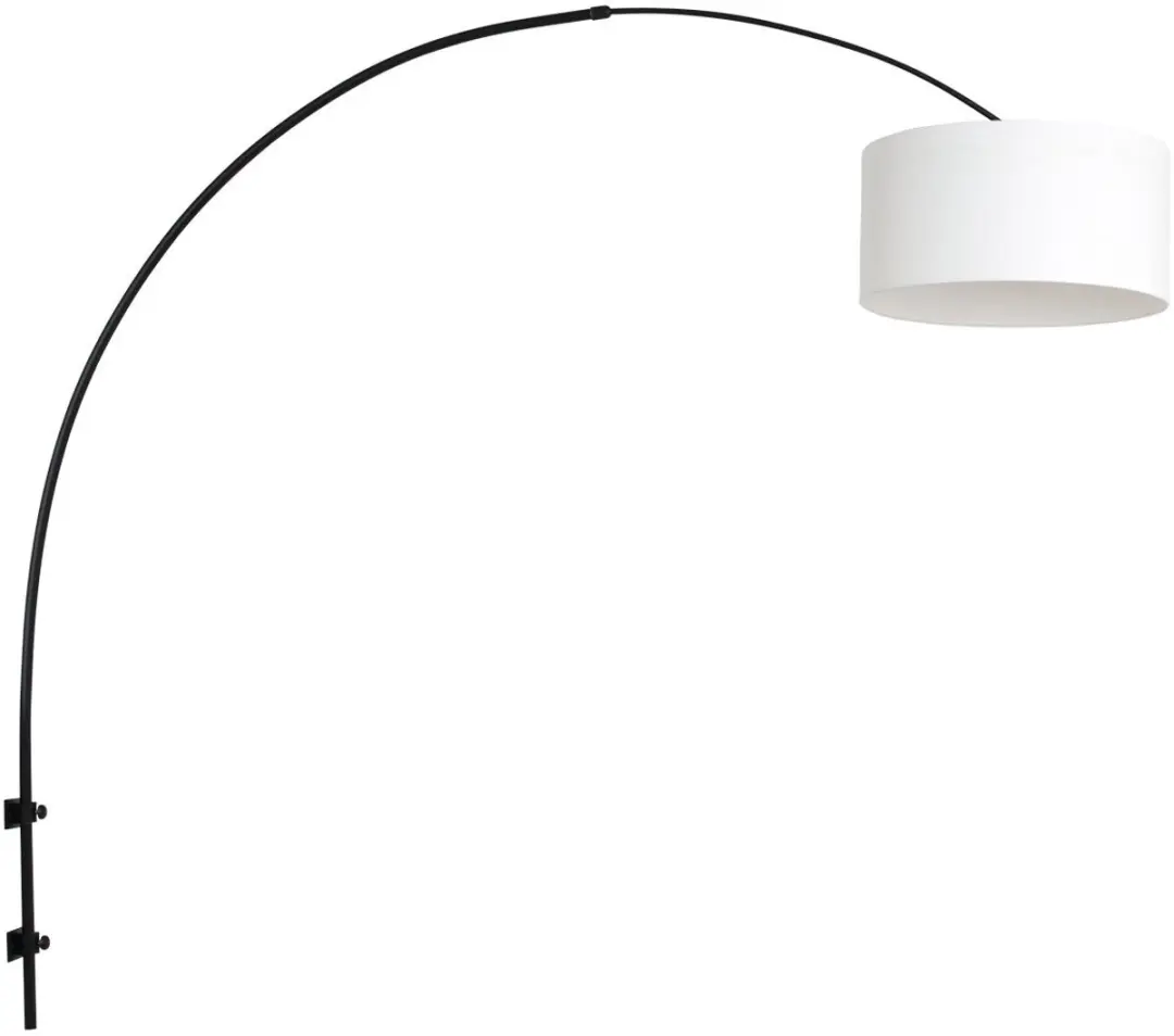 Steinhauer Sparkled Light 8138ZW Wandlamp - 145cm - Zwart/Wit