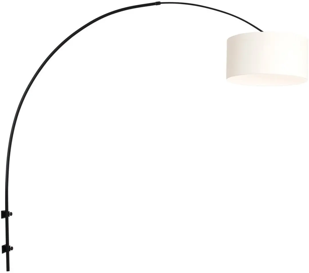 Steinhauer Sparkled Light 8138ZW Wandlamp - 145cm - Zwart/Wit