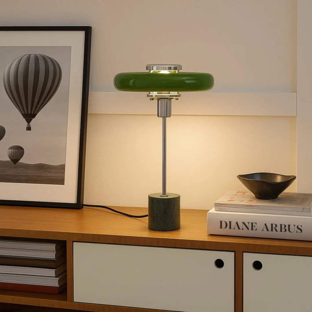Lindby Tafellamp Metaal Marmer 10W - Groen